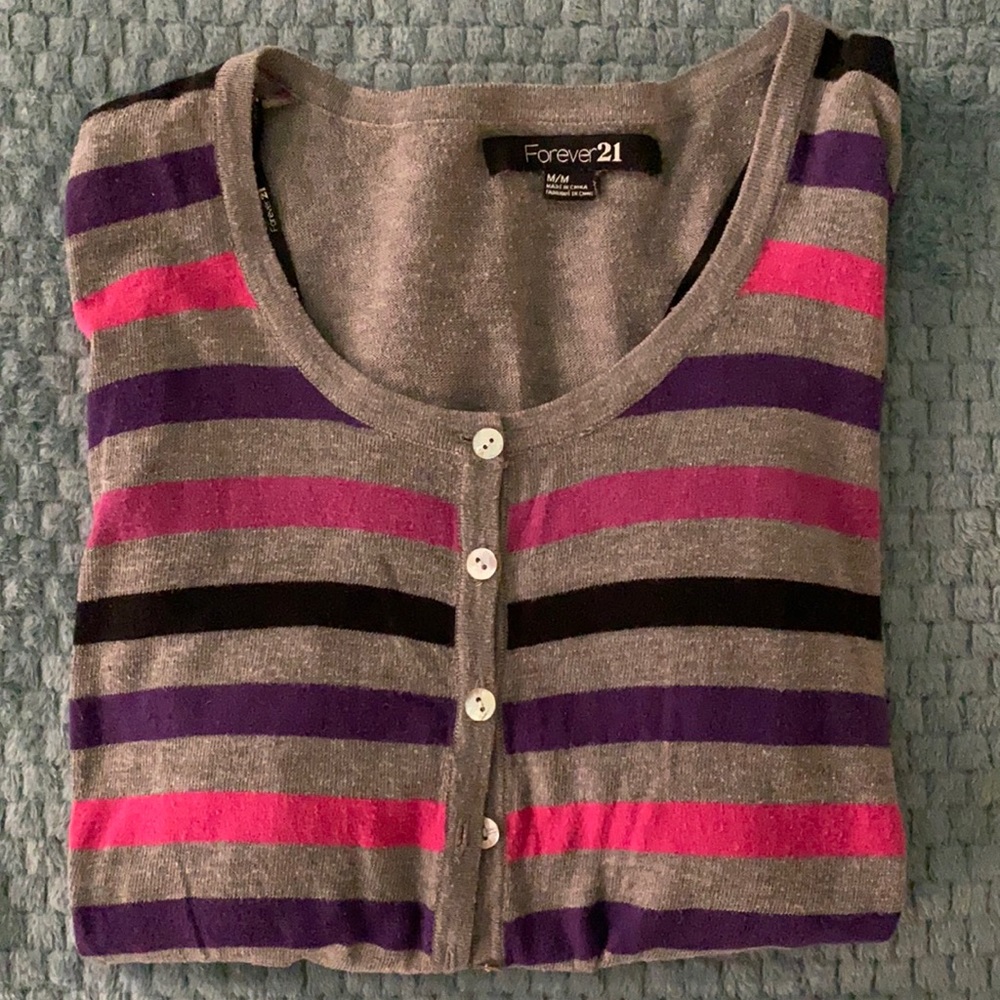 Striped Small Forever 21 Cardigan